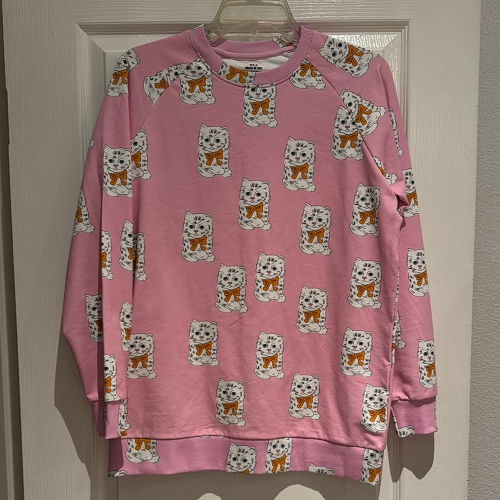 Hugo Loves Tiki Sweatshirt with Cat Print